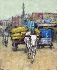 Zahid Saleem, 13 x16 Inch, Acrylic on Canvas, Figurative Painting, AC-ZS-032